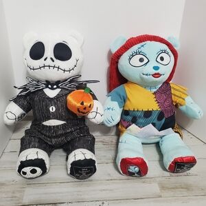 Nightmare Before Christmas Jack Skellington & Sally Build-a-Bear Plush